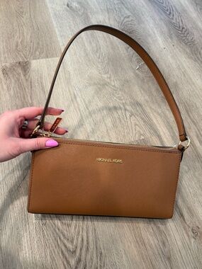 Michael Kors Cognac Saffiano Leather Shoulder Bag